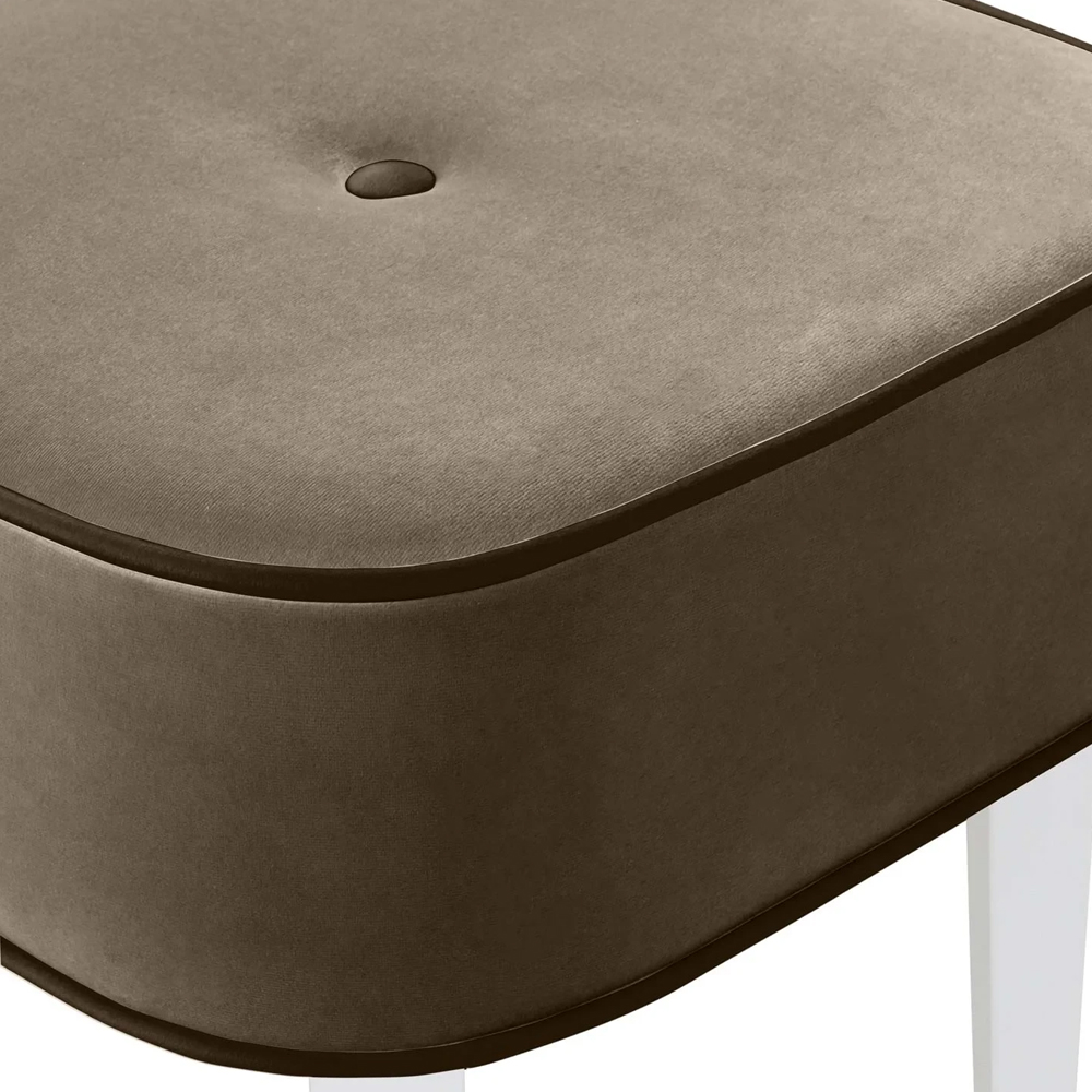 Квадратный мягкий пуф на белых ножках Winton Pouf Square