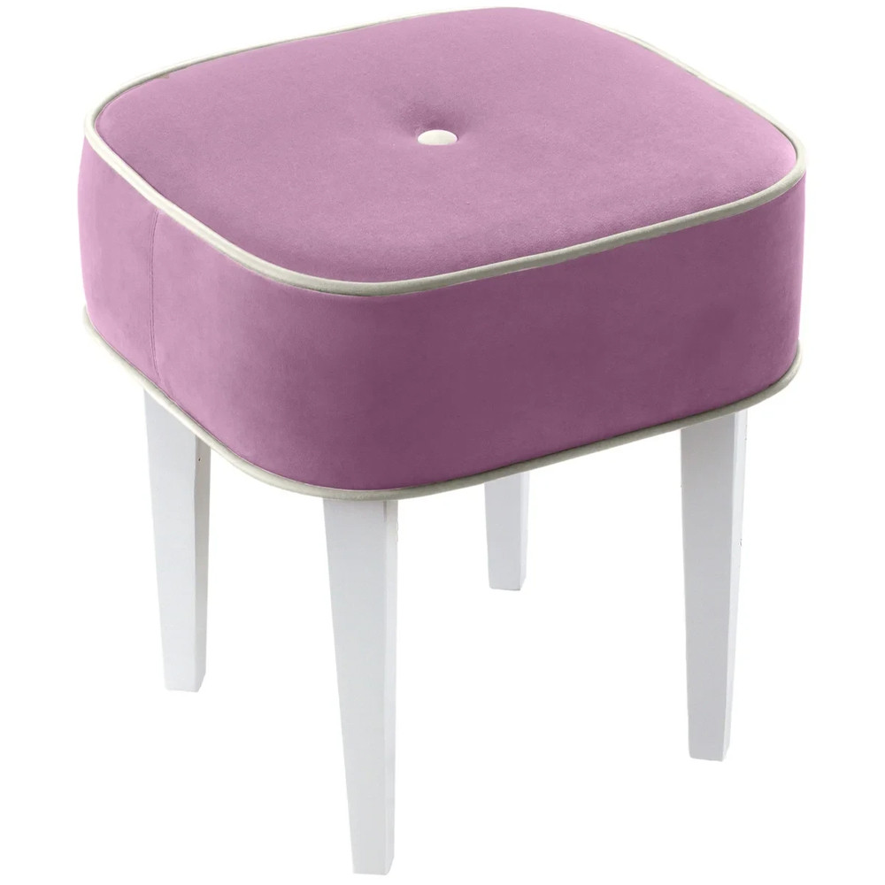 Квадратный мягкий пуф на белых ножках Winton Pouf Square