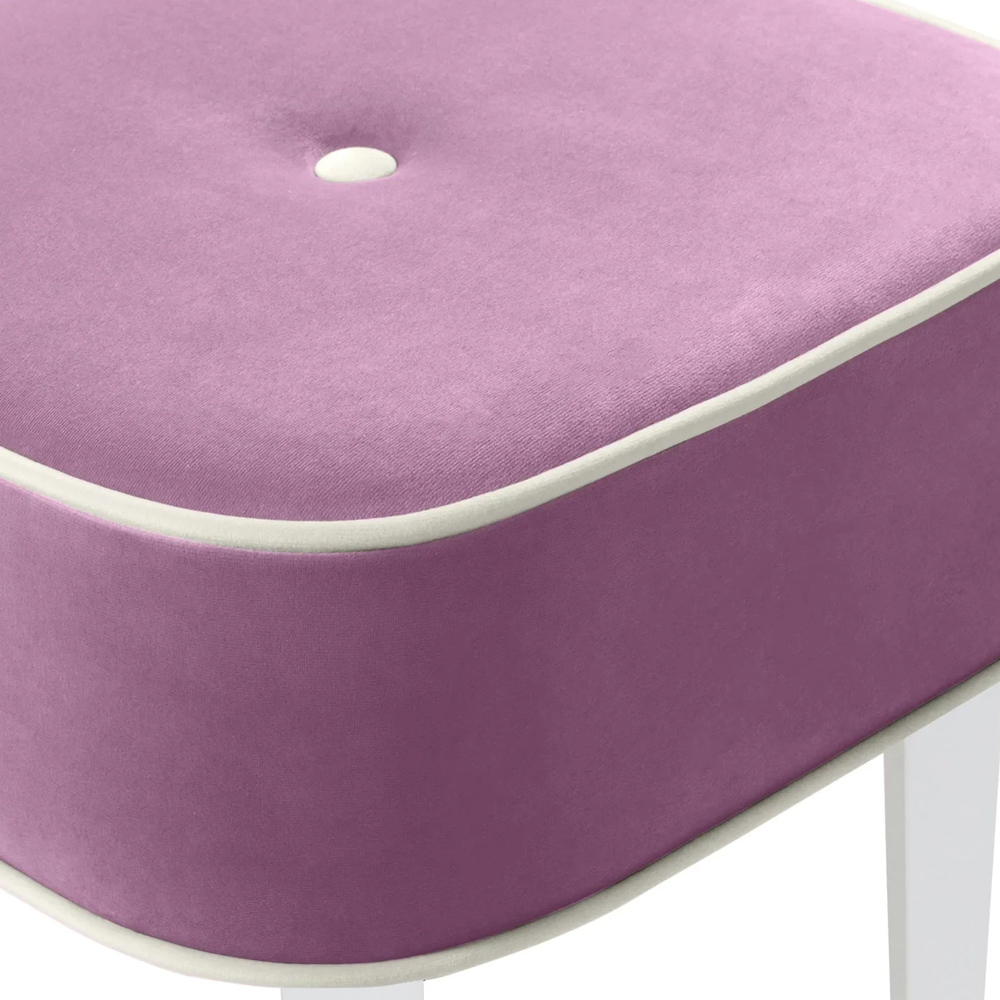 Квадратный мягкий пуф на белых ножках Winton Pouf Square