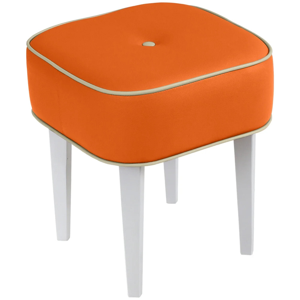 Квадратный мягкий пуф на белых ножках Winton Pouf Square