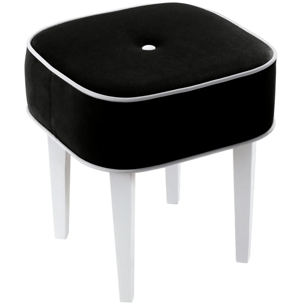 Квадратный мягкий пуф на белых ножках Winton Pouf Square