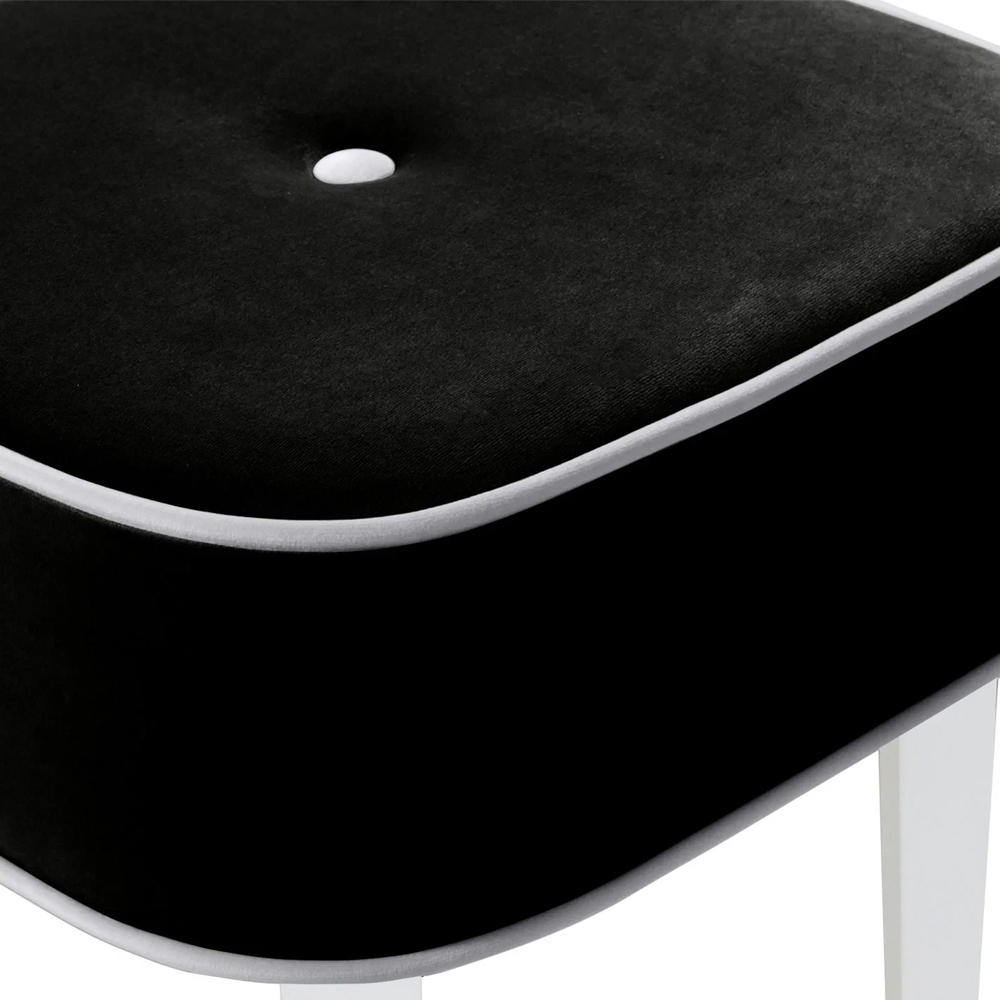 Квадратный мягкий пуф на белых ножках Winton Pouf Square