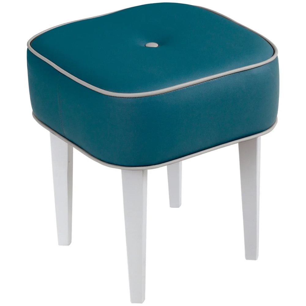 Квадратный мягкий пуф на белых ножках Winton Pouf Square