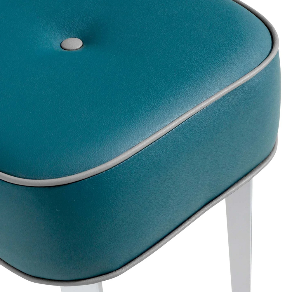 Квадратный мягкий пуф на белых ножках Winton Pouf Square