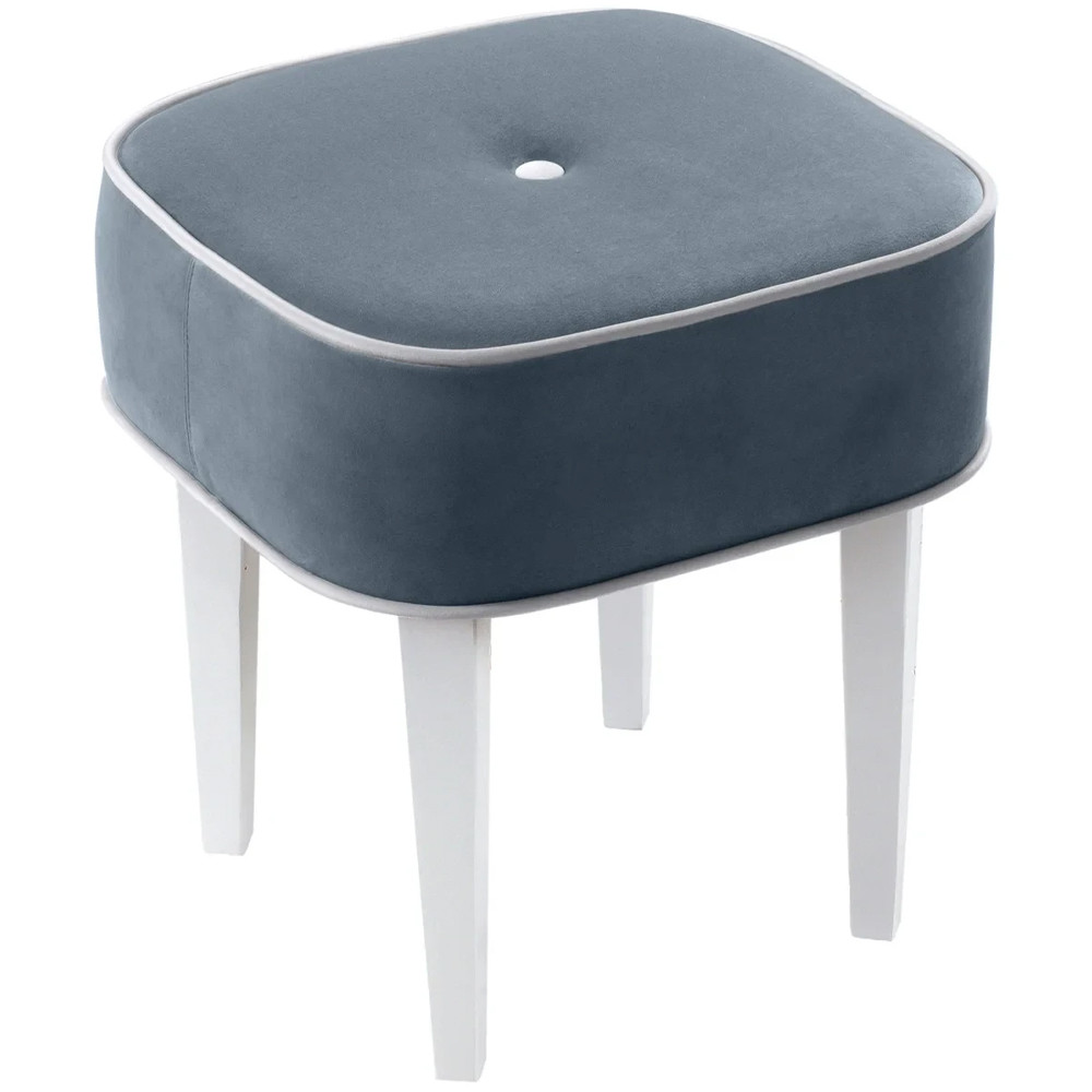 Квадратный мягкий пуф на белых ножках Winton Pouf Square