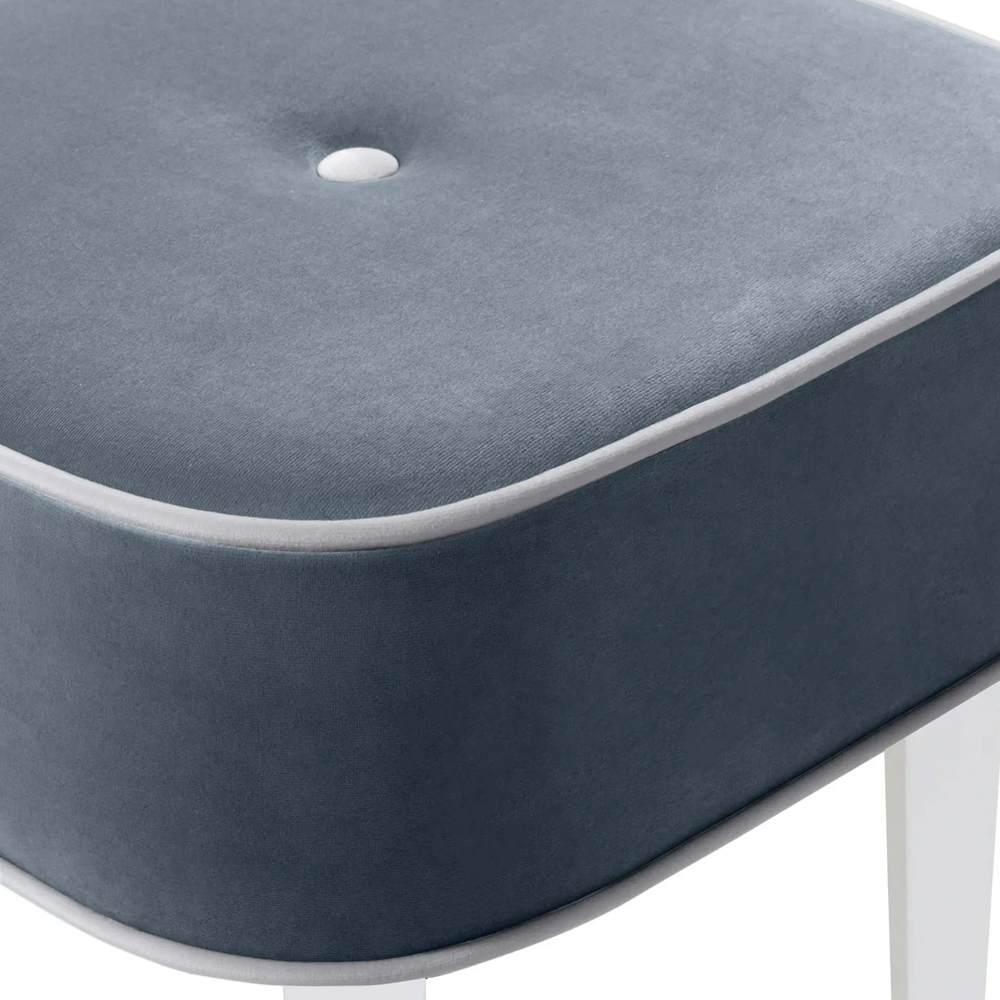 Квадратный мягкий пуф на белых ножках Winton Pouf Square