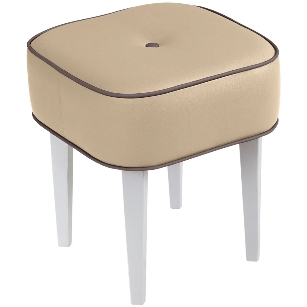 Квадратный мягкий пуф на белых ножках Winton Pouf Square