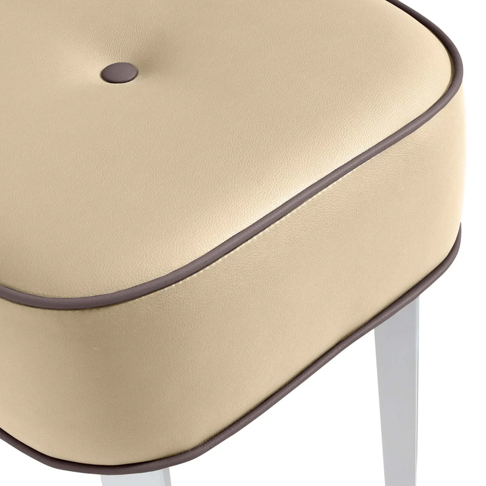 Квадратный мягкий пуф на белых ножках Winton Pouf Square