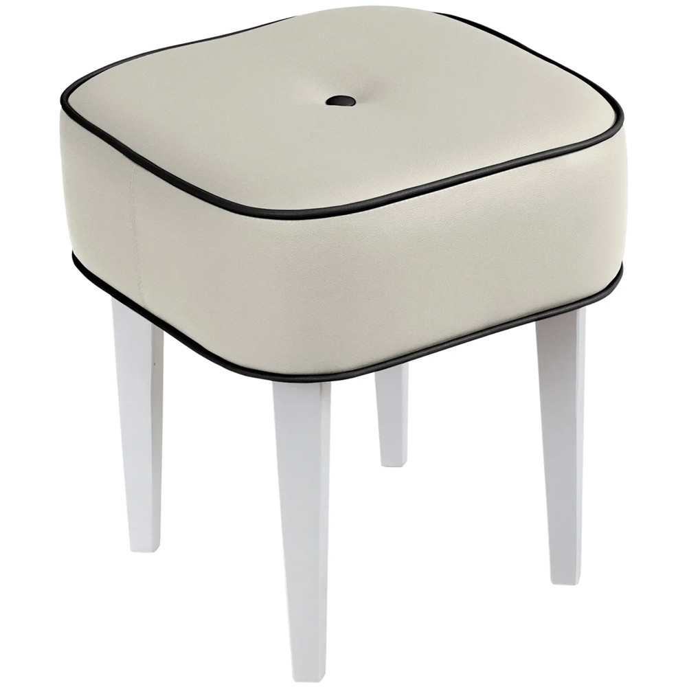 Квадратный мягкий пуф на белых ножках Winton Pouf Square
