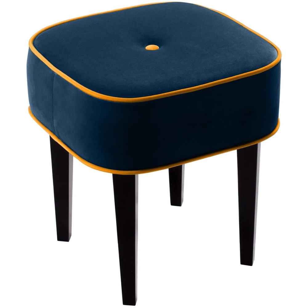 Квадратный мягкий пуф на черных ножках Winton Pouf Square