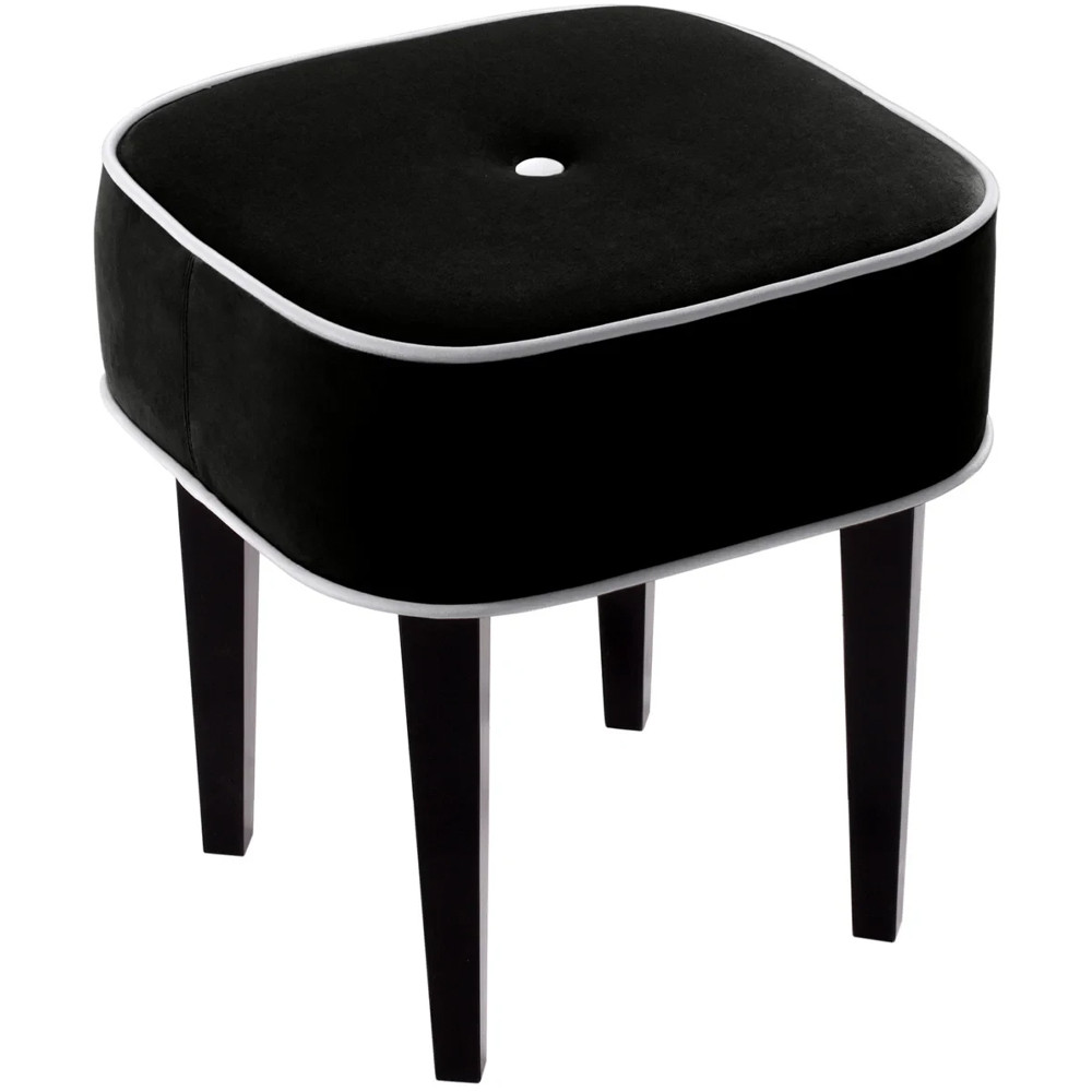 Квадратный мягкий пуф на черных ножках Winton Pouf Square