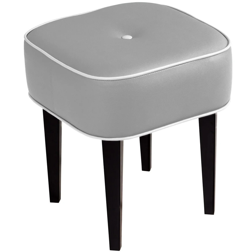 Квадратный мягкий пуф на черных ножках Winton Pouf Square