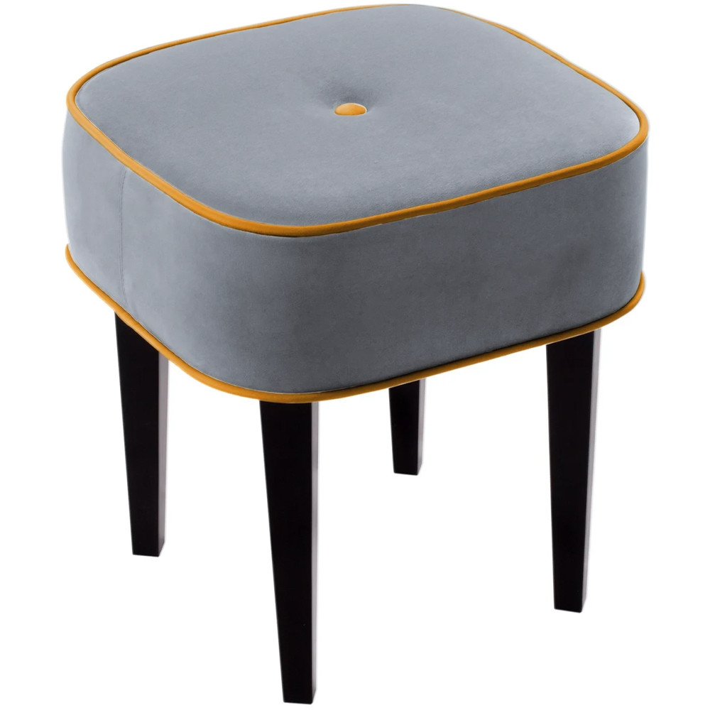 Квадратный мягкий пуф на черных ножках Winton Pouf Square