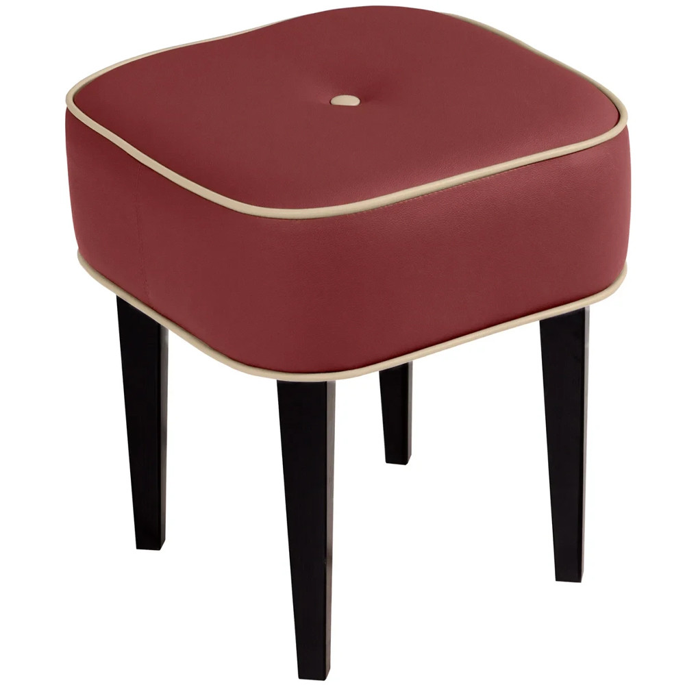 Квадратный мягкий пуф на черных ножках Winton Pouf Square