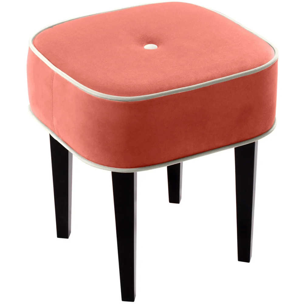 Квадратный мягкий пуф на черных ножках Winton Pouf Square