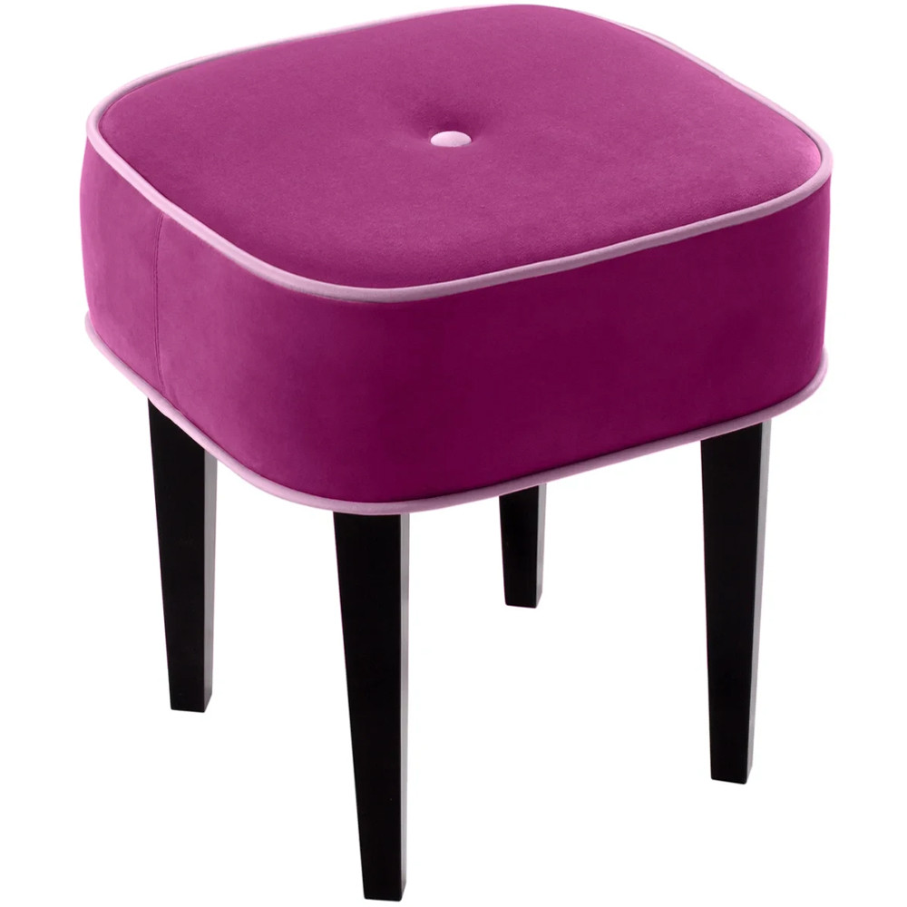 Квадратный мягкий пуф на черных ножках Winton Pouf Square