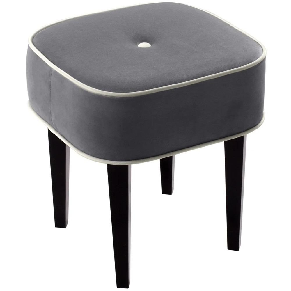 Квадратный мягкий пуф на черных ножках Winton Pouf Square