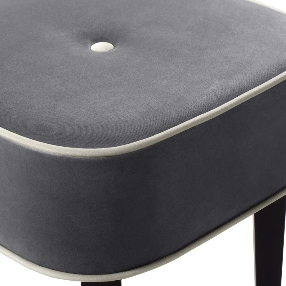 Квадратный мягкий пуф на черных ножках Winton Pouf Square