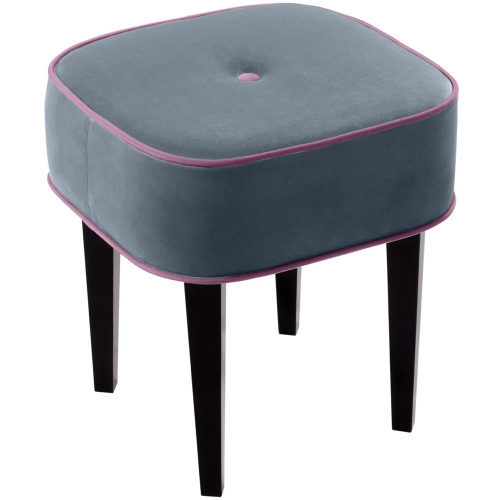 Квадратный мягкий пуф на черных ножках Winton Pouf Square