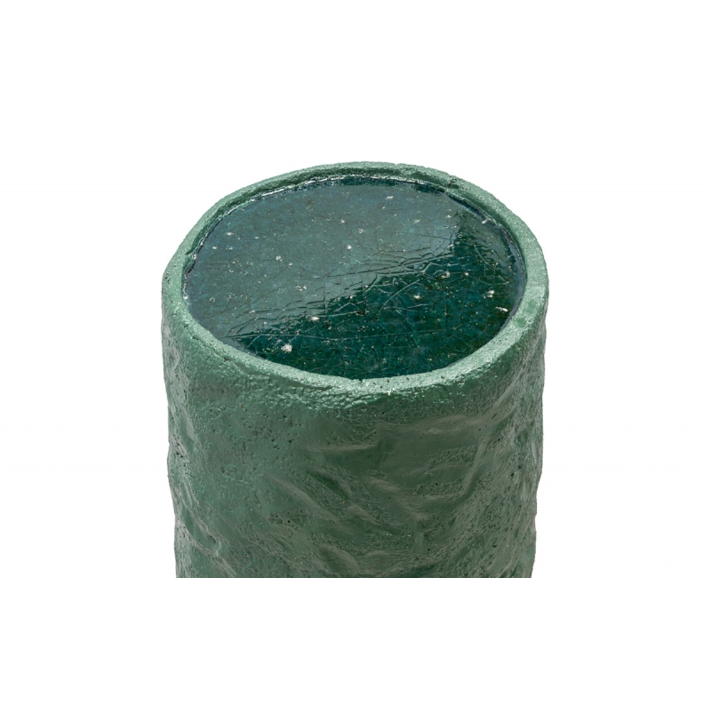 Керамический столик зеленый "Цилиндр"