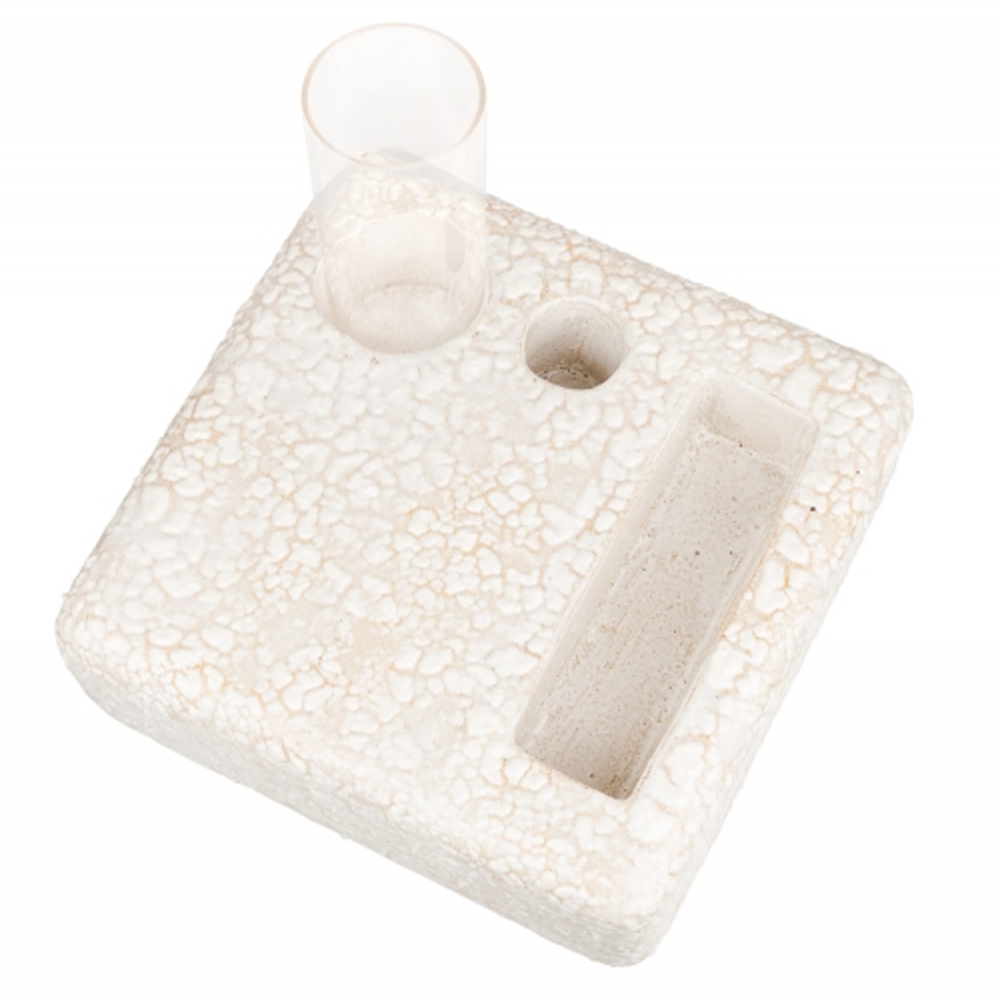 Керамический столик на деревянных ножках «Квадро»