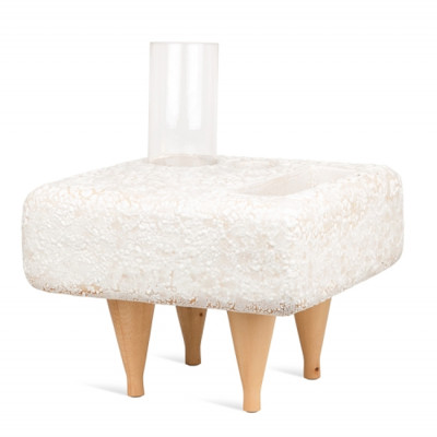 Керамический столик на деревянных ножках «Квадро»