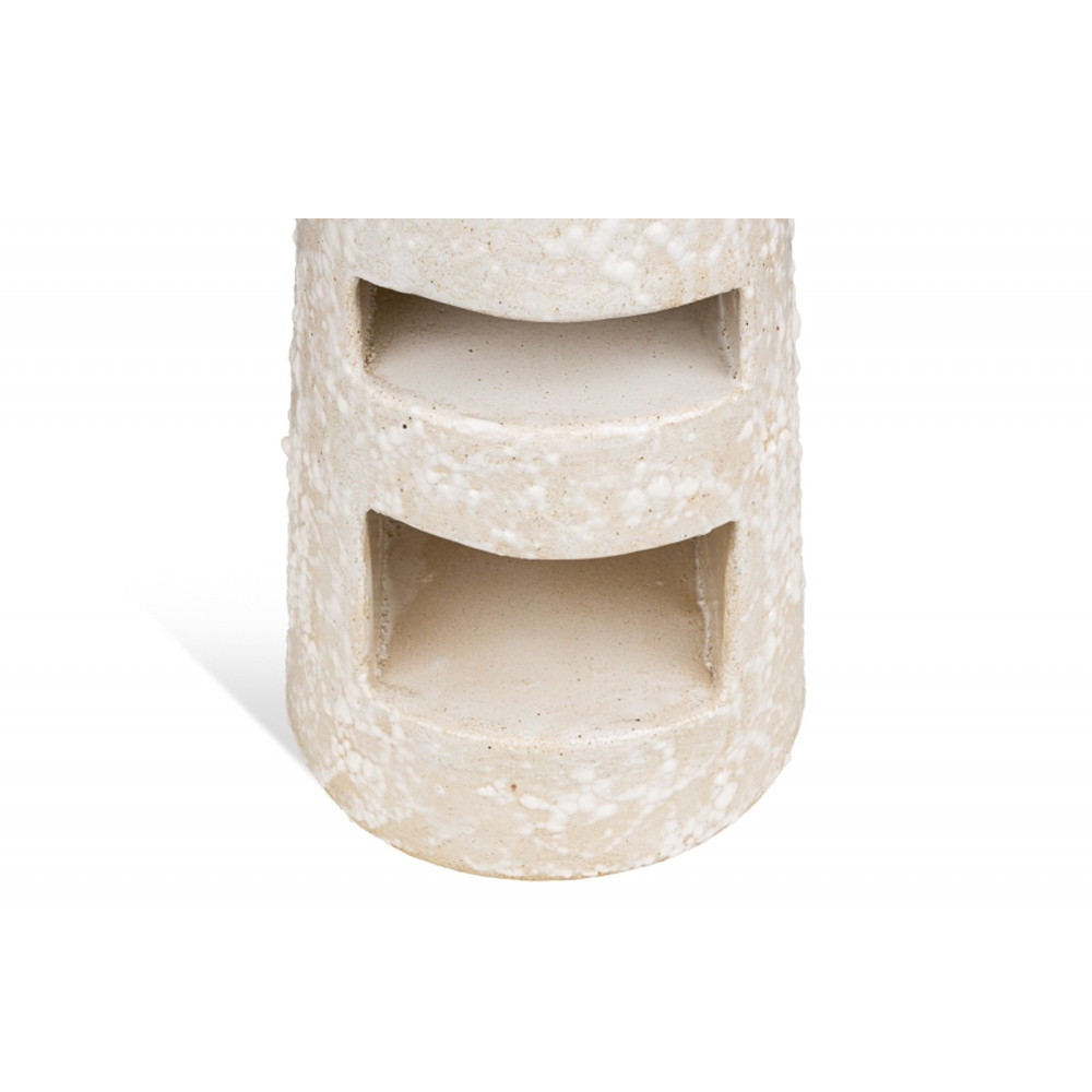 Керамический столик с деревянной столешницей "Пешка"