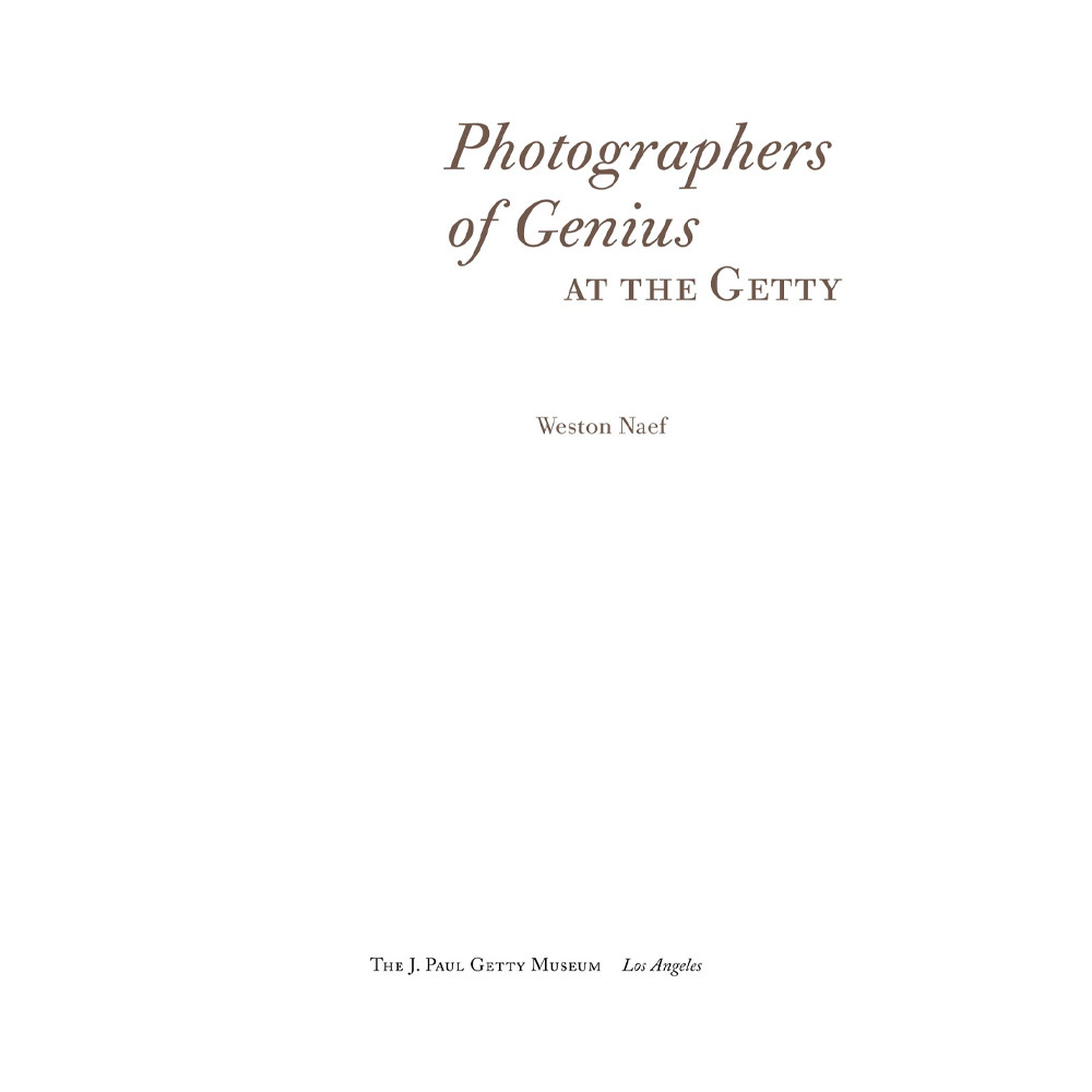 Книга Photographers of Genius at the Getty
