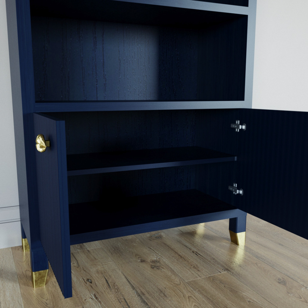 Книжный Стеллаж Elsa Dreams Blue с задней стенкой