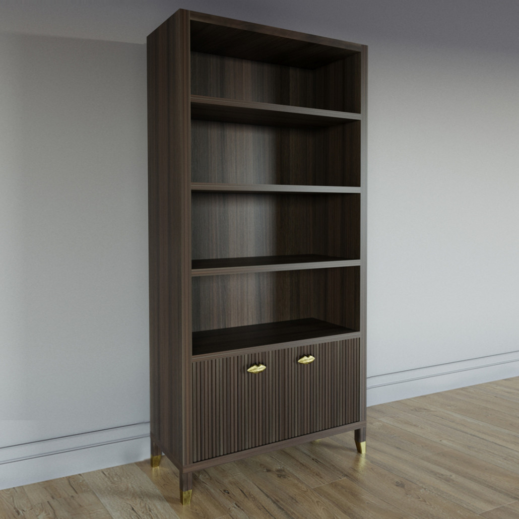 Книжный Стеллаж Elsa Dreams Walnut с задней стенкой