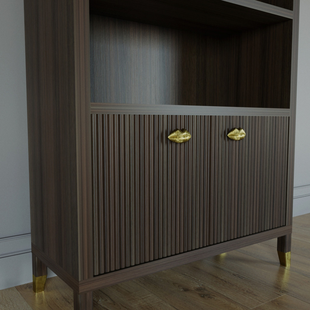 Книжный Стеллаж Elsa Dreams Walnut с задней стенкой