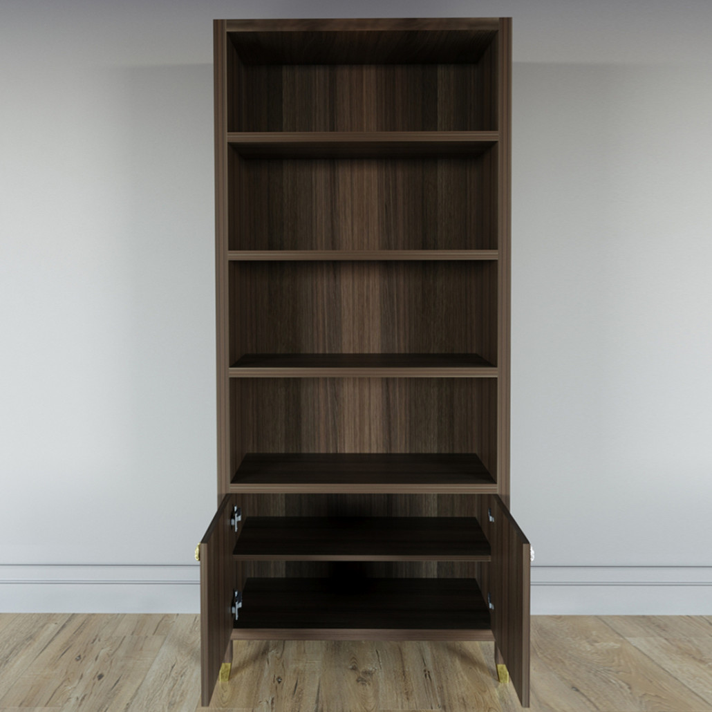 Книжный Стеллаж Elsa Dreams Walnut с задней стенкой