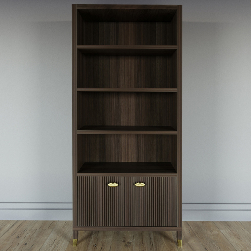 Книжный Стеллаж Elsa Dreams Walnut с задней стенкой