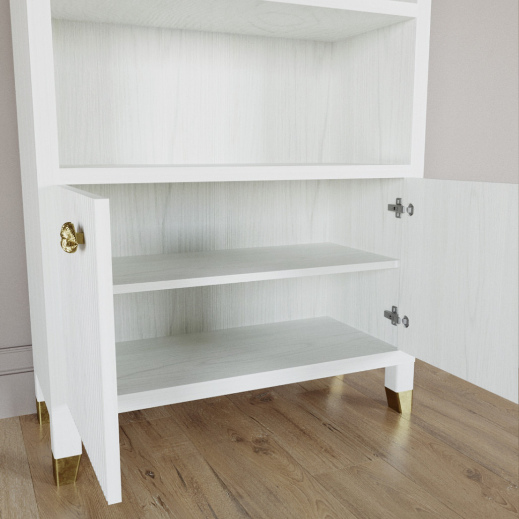 Книжный Стеллаж Elsa Dreams White с задней стенкой