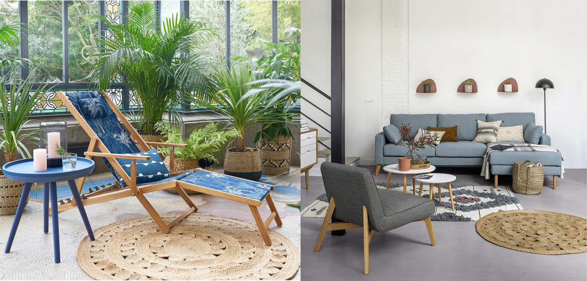 Ковер Wicker Circles Carpet 100% джут
