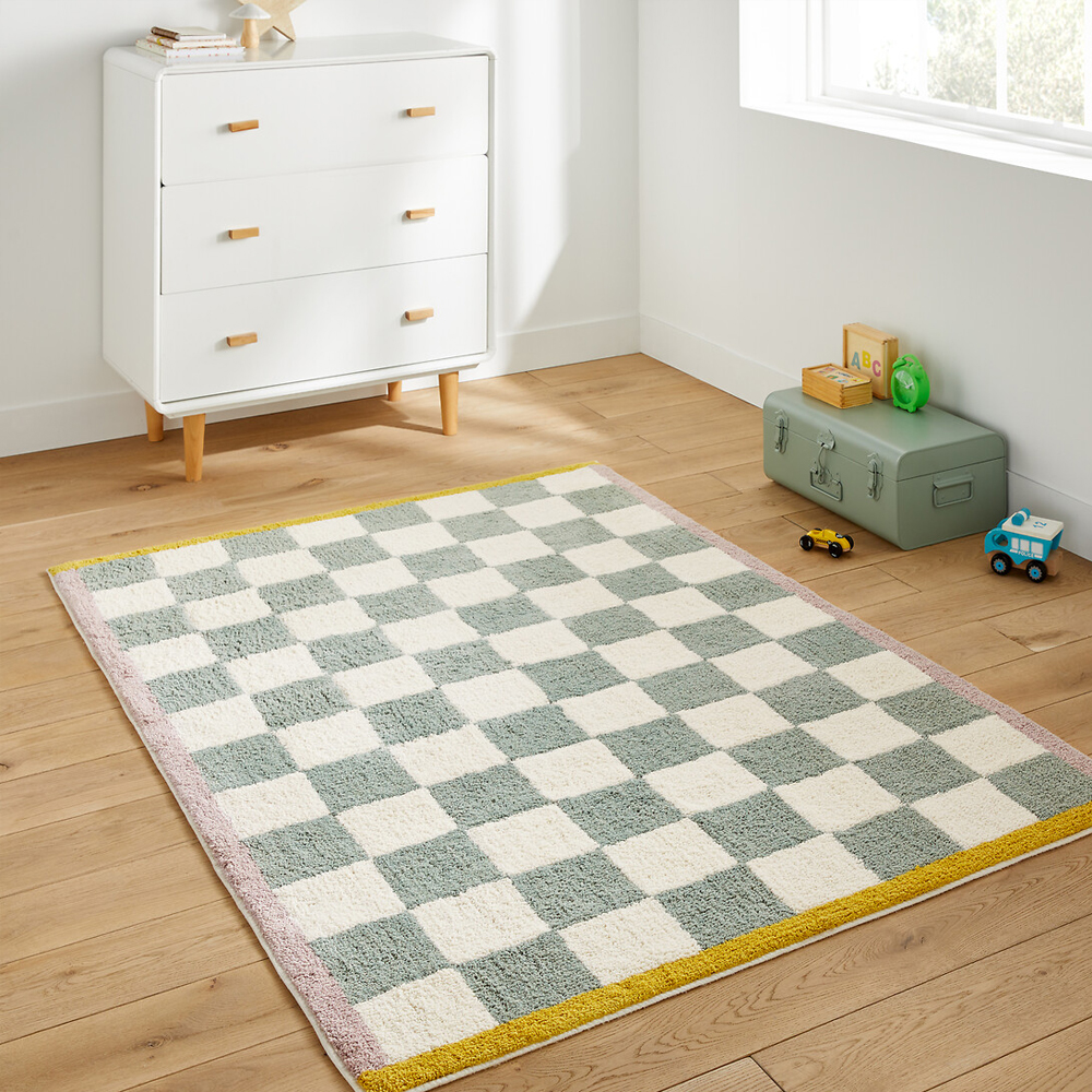 Ковер детский с шахматным принтом Soft Hugs