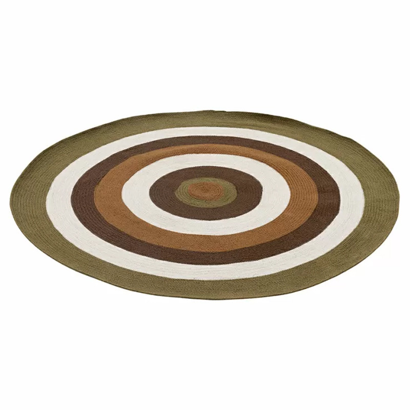 Ковер круглый из хлопка с контрастным узором Bullseye 150