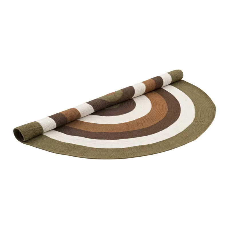 Ковер круглый из хлопка с контрастным узором Bullseye 150