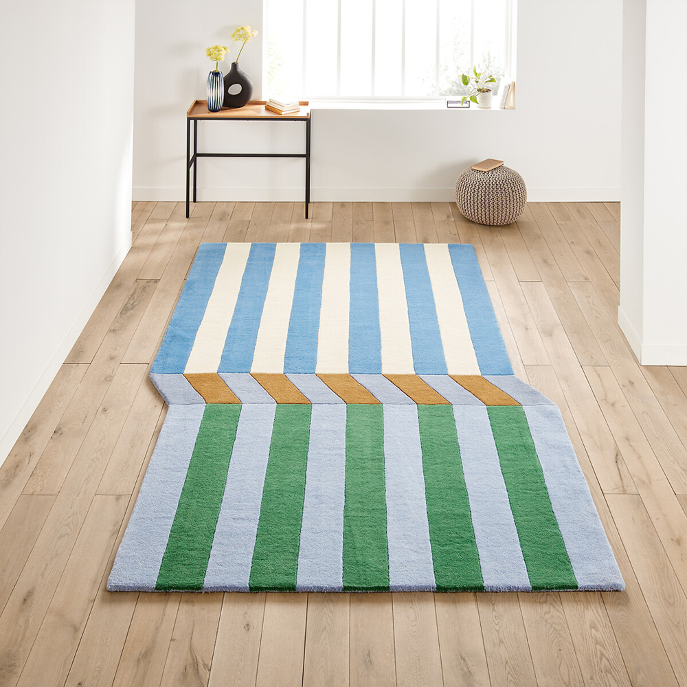 Ковер разноцветный из шерсти Woven from Wool