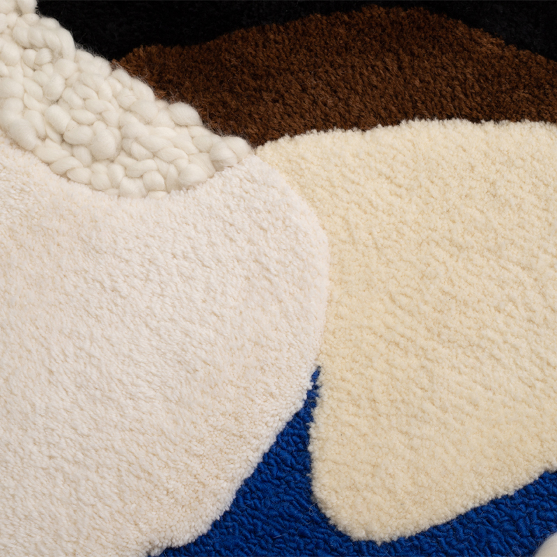 Ковер ручной работы Electric blue and popcorn