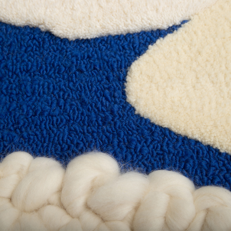 Ковер ручной работы Electric blue and popcorn