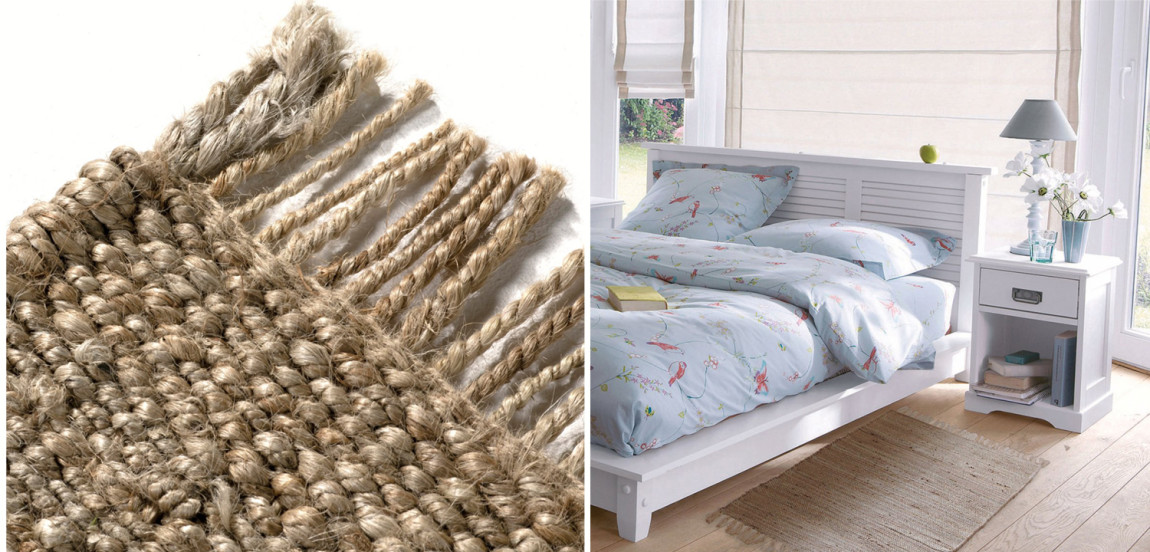 Ковер с бахромой 100% джут