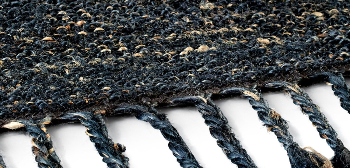 Ковер с бахромой Carpet blue 100% джут