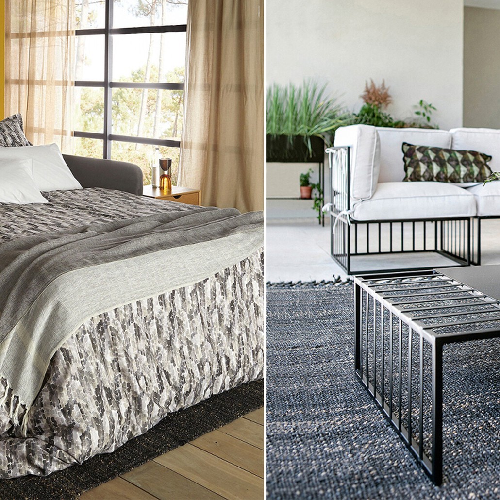 Ковер с бахромой Carpet blue 100% джут