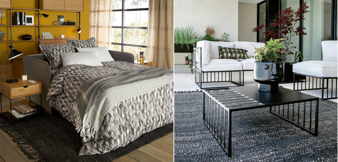 Ковер с бахромой Carpet blue 100% джут