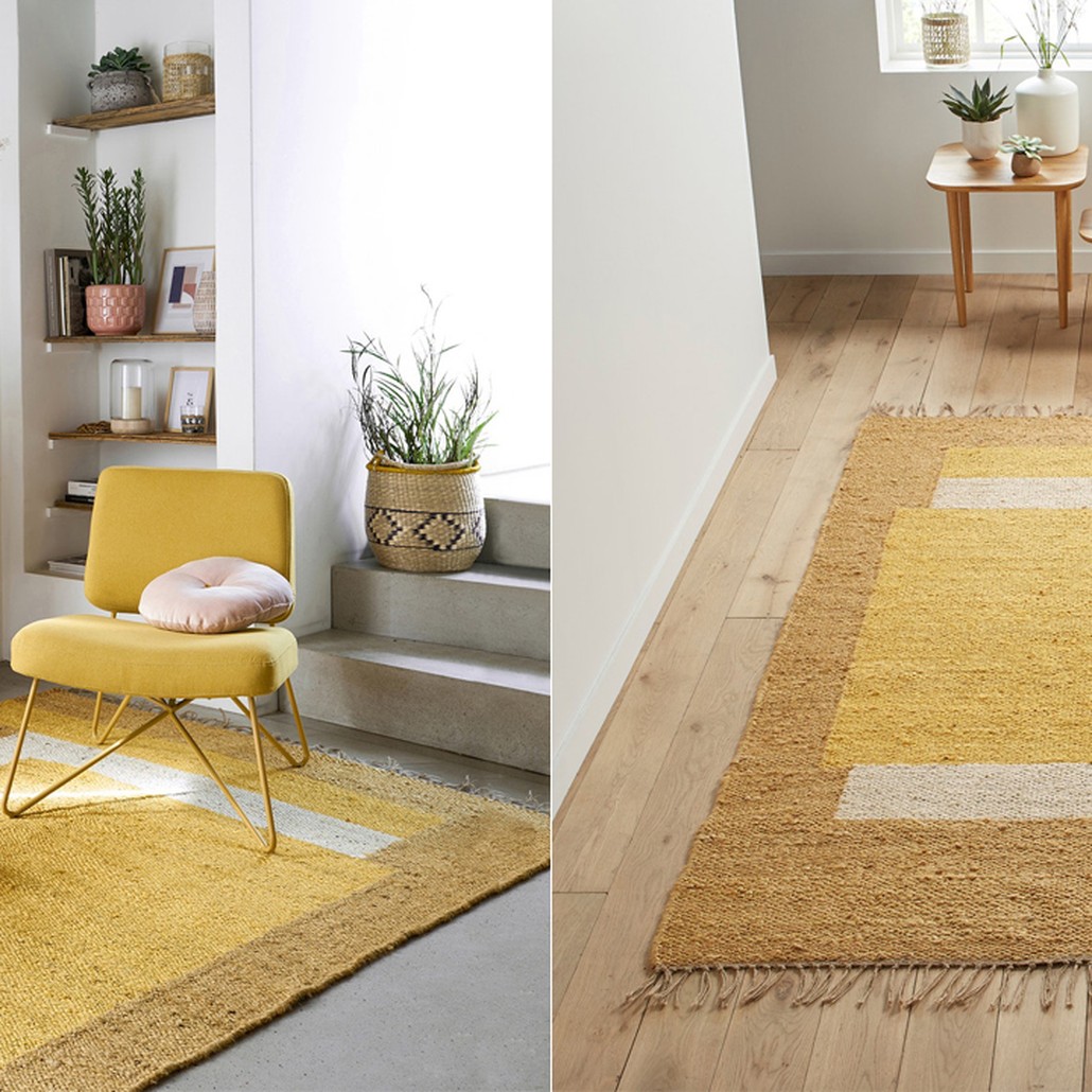 Ковер с бахромой Carpet Yellow 100% джут