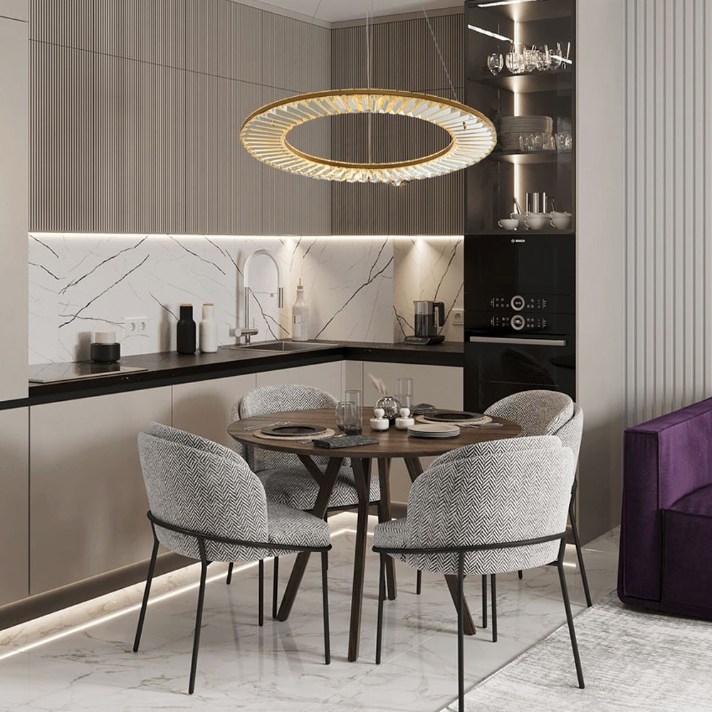 Кольцевая люстра с хрустальным декором Maude Crystal Chandelier