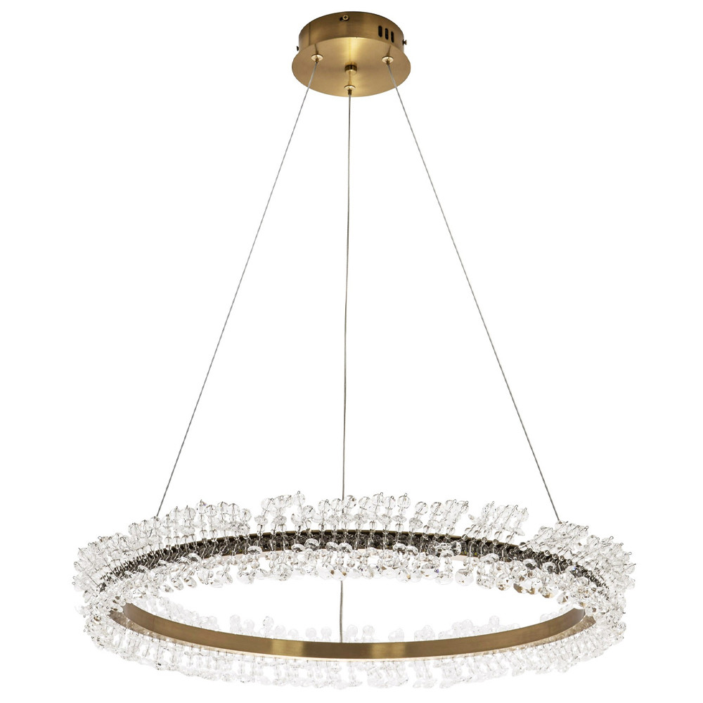 Кольцевая люстра с хрустальным декором Rowan Crystal Ring Horizontal Chandelier