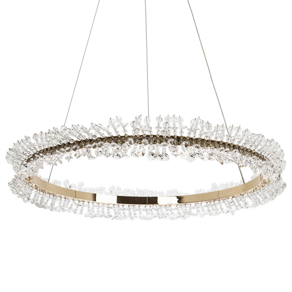 Кольцевая люстра с хрустальным декором Rowan Crystal Ring Horizontal Chandelier