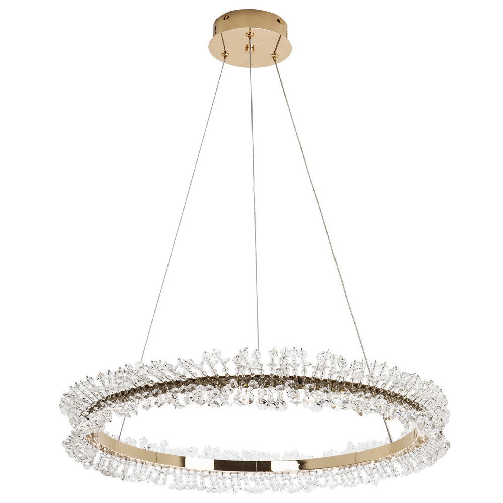 Кольцевая люстра с хрустальным декором Rowan Crystal Ring Horizontal Chandelier